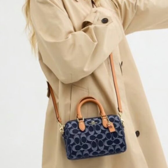 Coach MINI Rowan Signature Denim Purse NWT - Picture 6 of 6